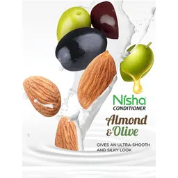 Nisha Set Of 3 Hair Conditioner With Almond and Olive Actives - 180ml Each image 5