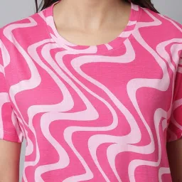 Kanvin Pink Printed Top Pyjamas Set image 5