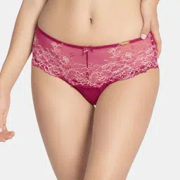 Amante Magenta Lace Work Hipster Panty-picture-16