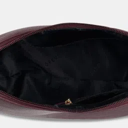 Forever Glam by Pantaloons Plum Textured Medium Cross Body Bag image 5