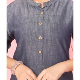 Aarika Kids Blue & Pink Printed Kurti with Plazzos image 5