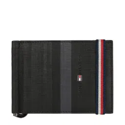 Tommy Hilfiger Black Casual Leather Money Clip Wallet for Men-image-37