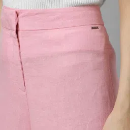 Allen Solly Pink Mid Rise Flared Pants image 5