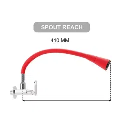 CLINTON Max RED Dual Flow Brass Flexible Sink Cock with 360 Degree Spout for Kitchen image 4