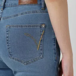 Van Heusen Blue Cotton Mid Rise Bootcut Jeans image 5