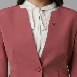 Allen Solly Maroon Regular Fit Blazer image 5