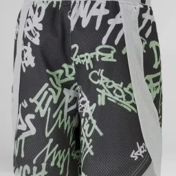 Puma Jamboree AOP Black & White Regular Fit Printed Sports Shorts image 5