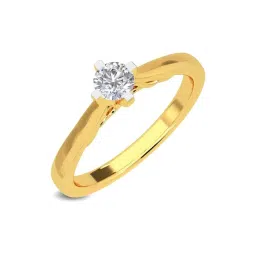 Kisna Diamond & Gold Jewellery 0.20 CT Romilly Solitaire 18k (750) Diamond & Gold Ring For Women image 1