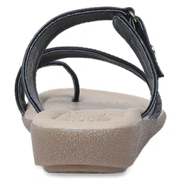 Bata Women's Navy Toe Ring Sandals image 5