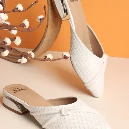 Carlton London Women's White Mules image 1