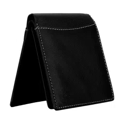 SCHARF Black Solid Wallet & Formal Belt Combo Gift Set For Men image 5