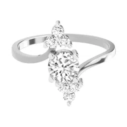Sparkles 14k (585) White Gold Bezel Solitaire Lab Grown Diamond for Women image 1
