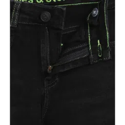 Tales & Stories Kids Dark Blue & Black Solid Jeans (Pack Of 2) image 5