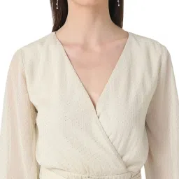 Kazo Off White Wrap Dress image 5