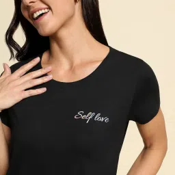 Van Heusen Black Printed Sleep Tee image 5