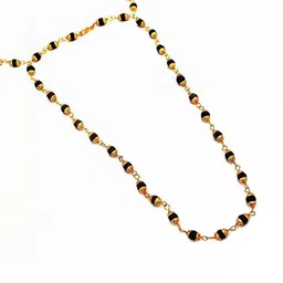 Divine souvenirs Unisex Gold-Plated Rudraksha Beaded Minimal Chain-picture-10