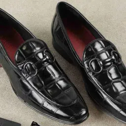 Metro Men's Black Casual Loafers-picture-33