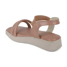 Iconics Women's Peach Ankle Strap Wedges image 5