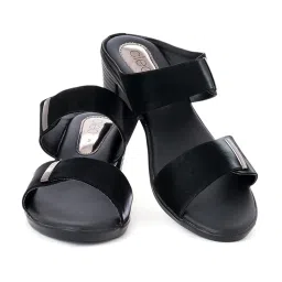 khadim Cleo by Khadims Women's Black Casual Sandals image 5