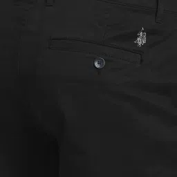 U.S. Polo Assn. Black Cotton Slim Fit Shorts image 5