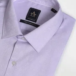 Arrow Purple Cotton Regular Fit Self Pattern Shirt image 5
