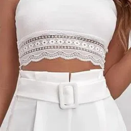 Kotty White Regular Fit High Rise Trousers image 5