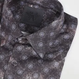 Arrow Blue Cotton Regular Fit Printed Shirt image 5