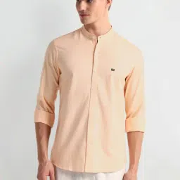 Arrow Sports Orange Slim Fit Shirt-image-44