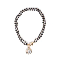 Estele Gold-Plated Drop-Shaped Mangalsutra Bracelet with Crystal for Women image 5