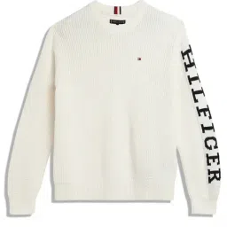 TOMMY HILFIGER Boys White Cotton Graphic Sweater-image-36