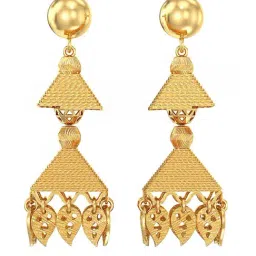 Joyalukkas 22k Yellow Gold Chandelier Jhumki Earrings for Women-picture-19