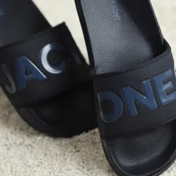 Jack & Jones Men's Navy Peony Slides image 1