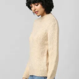 Only Beige Regular Fit Pullover image 3