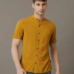 Identiti Mustard Slim Fit Shirt-image-41