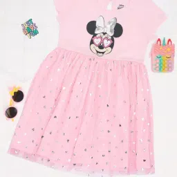 Pantaloons Junior Girls Candy Pink Dress-picture-39