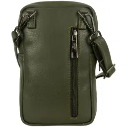 Baggit Vertical Green PU Solid Cross Body Bag-image-34