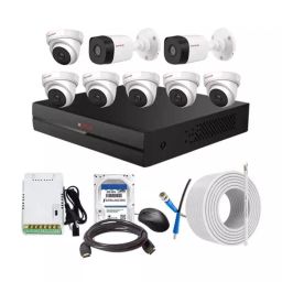 CP PLUS CCTV Combo Kit 2.4 MP Indoor & Outdoor with 8 Channel DVR, 6 Dome 2 Bullet Camera, 8 Channel SMPS, 70 m Cable, 1TB HDD & Connectors-picture-0
