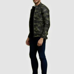 celio celio* Green Regular Fit Printed Jacket image 3