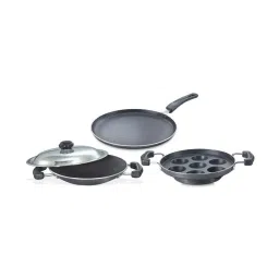 Prestige Black & Transparent Aluminium Non-Stick Cookware Set image 1