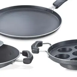 Prestige Black & Transparent Aluminium Non-Stick Cookware Set image 2