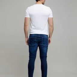 celio celio* Blue Skinny Fit Lightly Washed Distressed Jeans image 2