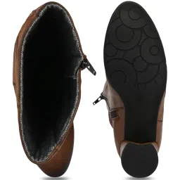 Delize Women's Tan Casual Booties image 3