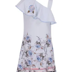 Cutecumber Kids Blue Floral Print Dress image 1