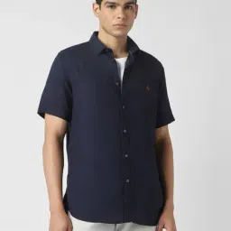 Van Heusen Navy Slim Fit Shirt-image-30