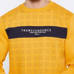 Crimsoune Club Yellow Regular Fit Printed Sweatshirt image 5