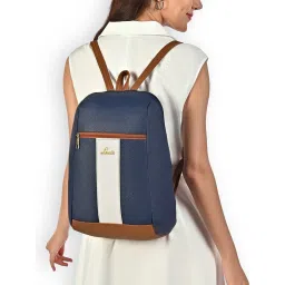 Lavie Womens Navy Blue Colorblock Cobie Backpack (S) image 1
