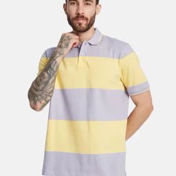 Octave Thistle Regular Fit Color-Block Polo T-Shirt-picture-37
