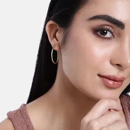 Estele Gold-Plated Circular Hoop Earrings-picture-11