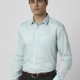 van heusen V Dot Men Spread Collar Geometric Printed Cotton Formal Shirt image 3