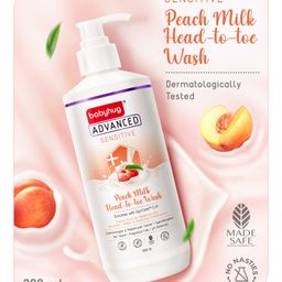 Babyhug Advanced Sensitive Peach Milk Head to Toe Wash - 200 ml-image-12